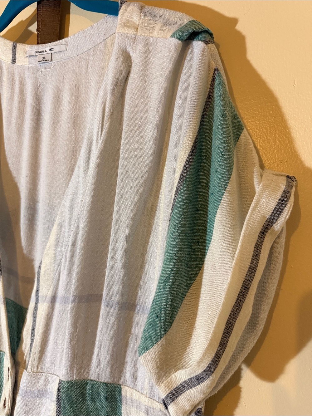 Dress - O’Neill - Light Blue Multi Stripe Button-Up Midi - SZ XL - Cotton Blend - Picture 8 of 14